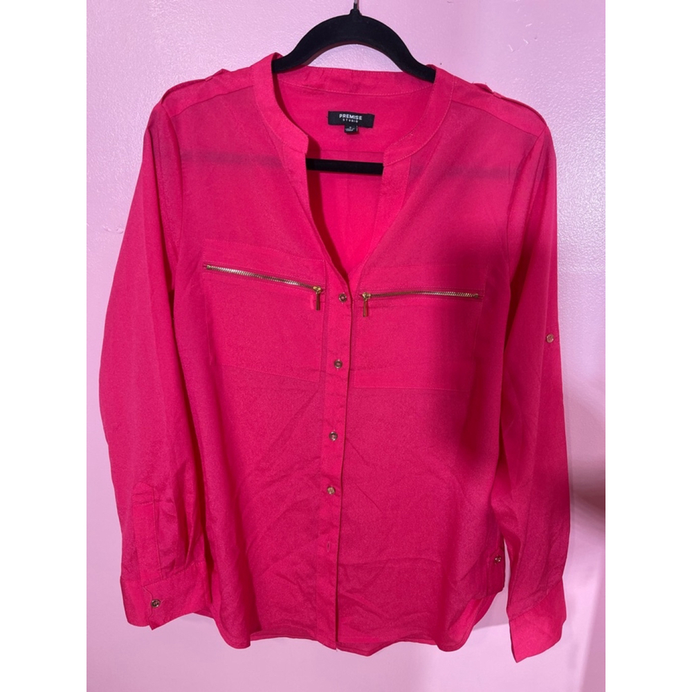 Women's Premise Studio Blouse Size S Pink